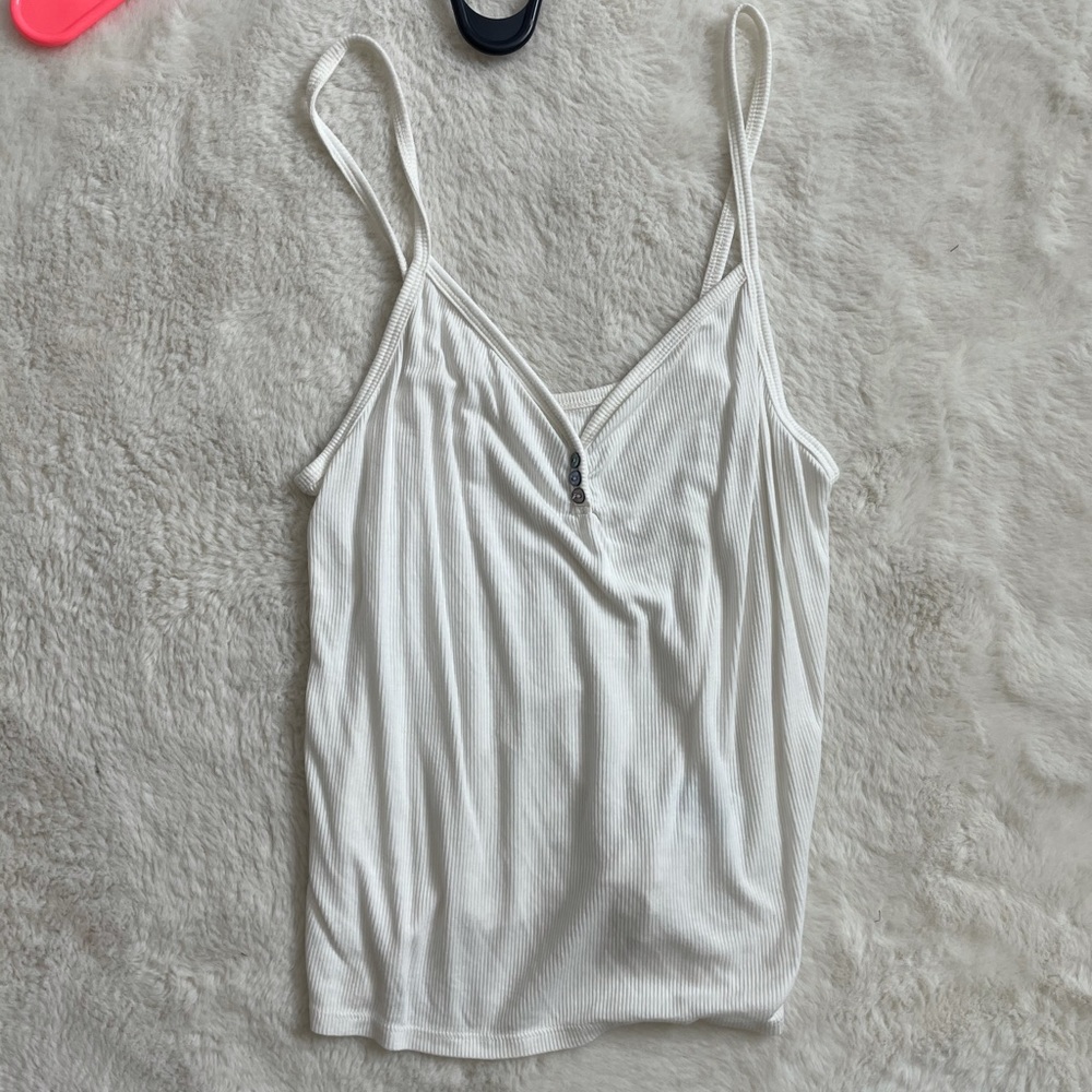 American Eagle white ribbed tank